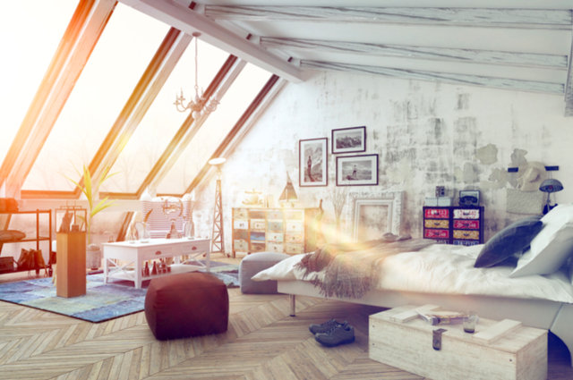 Attic conversion image by PlusONE (via Shutterstock).